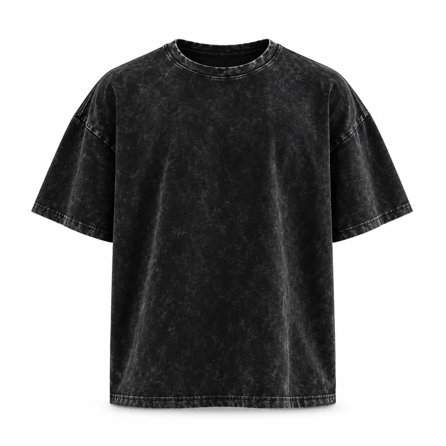 Remeras Acid Wash UOMO, Negra acid wash