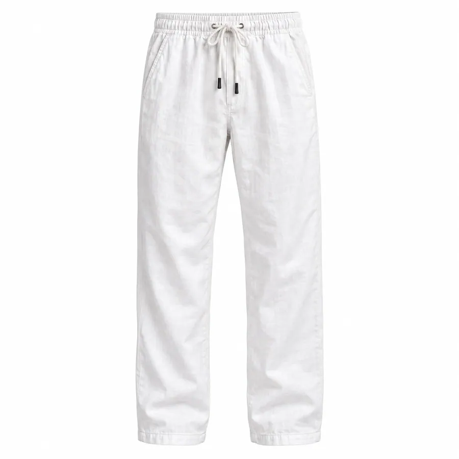 Pantalones de lino UOMO, Blanco